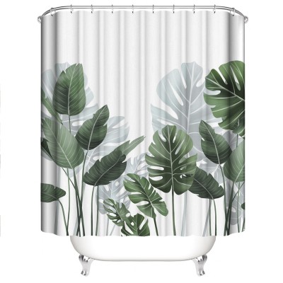 Customized cross-border AliExpress Amazon digital printing shower curtain waterproof polyester shower curtain production and wholesale