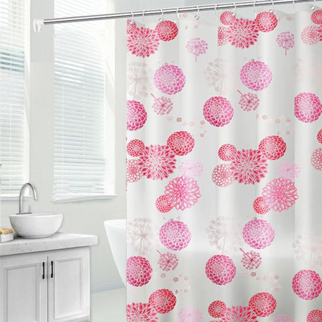 Classic 1.8*1.8m PEVA Shower Curtain Waterproof Mildew-Proof Dry Wet Separation for Warmth Preservation Household Bathroom EVA