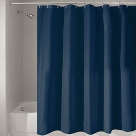 Modern Solid Color Polyester Shower Curtains Hotel Heavy Weight Waterproof Mildew Free Shower Curtain Liners for Bathroom Shower