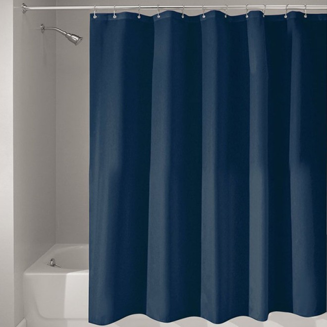 Modern Solid Color Polyester Shower Curtains Hotel Heavy Weight Waterproof Mildew Free Shower Curtain Liners for Bathroom Shower