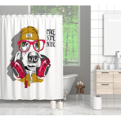 ASPIRE Custom Shower Curtain Designer Animals Bath Curtain Bathroom Polyester Hotel Shower Curtain