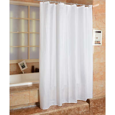Modern Solid Color Polyester Shower Curtains Hotel Heavy Weight Waterproof Mildew Free Shower Curtain Liners for Bathroom Shower