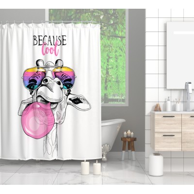 ASPIRE Custom Shower Curtain Designer Animals Bath Curtain Bathroom Polyester Hotel Shower Curtain
