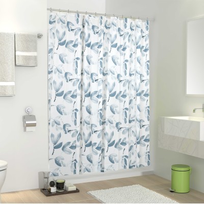 Custom Shower Curtain Waterproof Transparent Leaf Print PEVA  Shower Curtain Bath Curtain