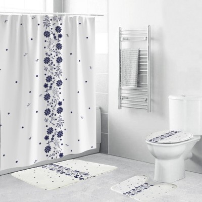 Customized cross-border AliExpress Amazon digital printing shower curtain waterproof polyester shower curtain production and wholesale