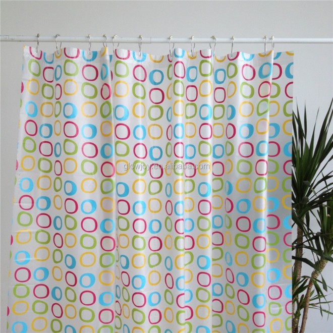 EVA Printed Custom Shower Curtain Liners,transparent Shower Curtains