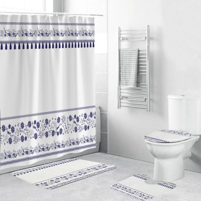 Customized cross-border AliExpress Amazon digital printing shower curtain waterproof polyester shower curtain production and wholesale