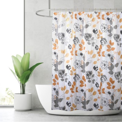 Custom Shower Curtain Waterproof Transparent Leaf Print PEVA  Shower Curtain Bath Curtain