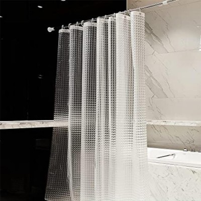 Anti-Microbial Digital Printing Eva Shower Curtain Liner Clear Embossed 3d Waterproof Transparent PEVA Shower Curtains