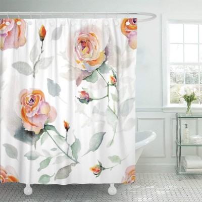 Custom Printed  Polyester Decorative Designer Shower Curtain