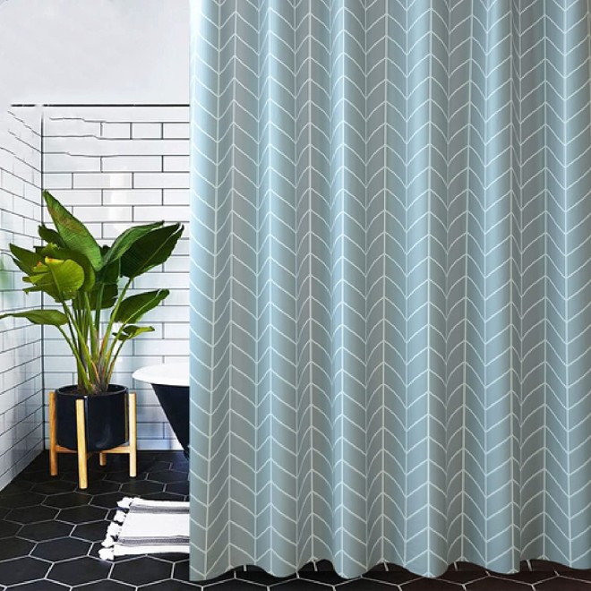 PEVA Printed  Waterproof EVA Transparent Shower Curtains Bathroom Plastic Bath Curtain