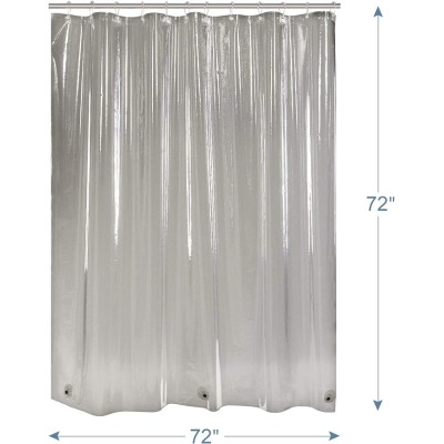 Factory Custom Bath EVA Shower Curtain Liner 100% EVA 72*72inch Clear Color Heavy Duty Shower Curtain