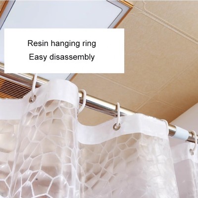 Custom Modern Design EVA Waterproof and Anti-Microbial Bathroom Shower Curtain with Hook