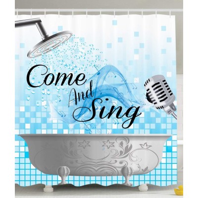 Custom Printed  Polyester Decorative Designer Shower Curtain
