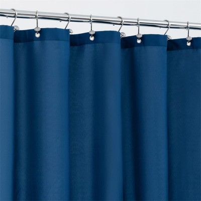 Newest Machine Washable Fabric Bathroom Curtain Plain Dyed Waterproof Shower Curtain Thick Soft Polyester Bathtub Curtain