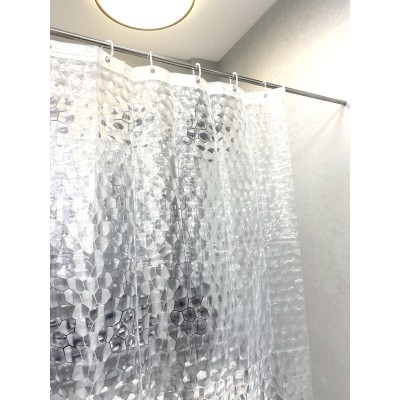EVA Shower Curtain Room Partition Curtain Thickened Waterproof and Mildew-proof 3D Fish Scales Shower Curtain