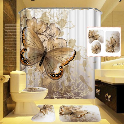 Custom Printed  Polyester Decorative Designer Shower Curtain