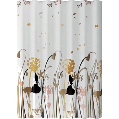 CF PEVA Printed Factory Waterproof EVA Shower Curtains Quick Dry Fabric Bathroom Plastic Shower- Curtain 72x72inch With Hooks