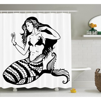 Custom Printed  Polyester Decorative Designer Shower Curtain