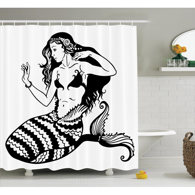 Custom Printed  Polyester Decorative Designer Shower Curtain