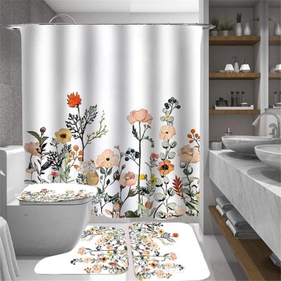 Custom Printed  Polyester Decorative Designer Shower Curtain