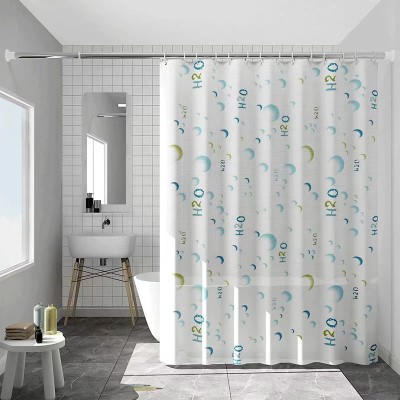 Classic 1.8*1.8m PEVA Shower Curtain Waterproof Mildew-Proof Dry Wet Separation for Warmth Preservation Household Bathroom EVA