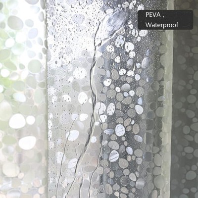 Hot Selling Thin EVA Waterproof Environmental Pebble Plastic Shower Curtain Environmental
