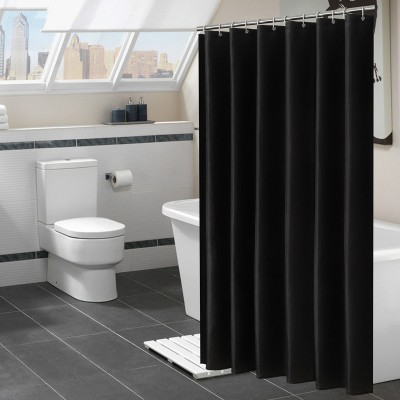 Modern Solid Color Polyester Shower Curtains Hotel Heavy Weight Waterproof Mildew Free Shower Curtain Liners for Bathroom Shower