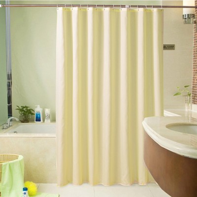 Beige Color European Single Plain Shower Curtain Waterproof Hotel High-End Bathroom Shower Curtain