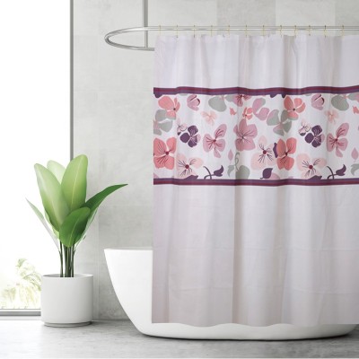 Custom Shower Curtain Waterproof Transparent Leaf Print PEVA  Shower Curtain Bath Curtain