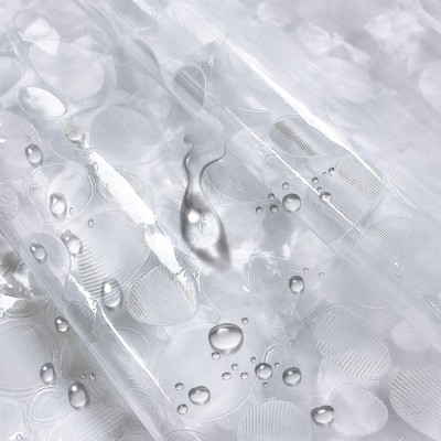Hot Selling Thin EVA Waterproof Environmental Pebble Plastic Shower Curtain Environmental