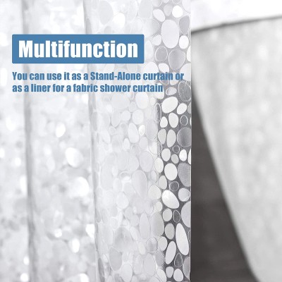Hot Selling Thin EVA Waterproof Environmental Pebble Plastic Shower Curtain Environmental